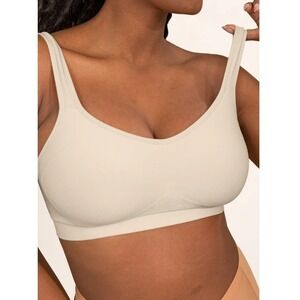 Truekind Women's Nude Daily Comfort Wireless Shaper‎ Bra Size L NWT